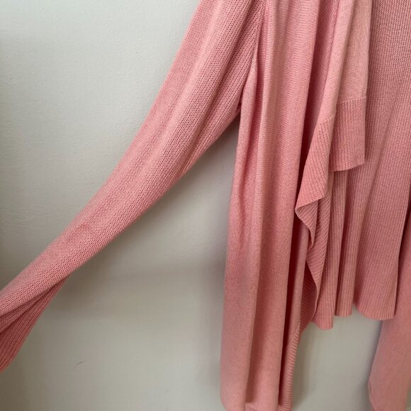 Eileen Fisher Woman Pink Open Drape Front Cardigan Sweater Plus Size 3X - Picture 3 of 11